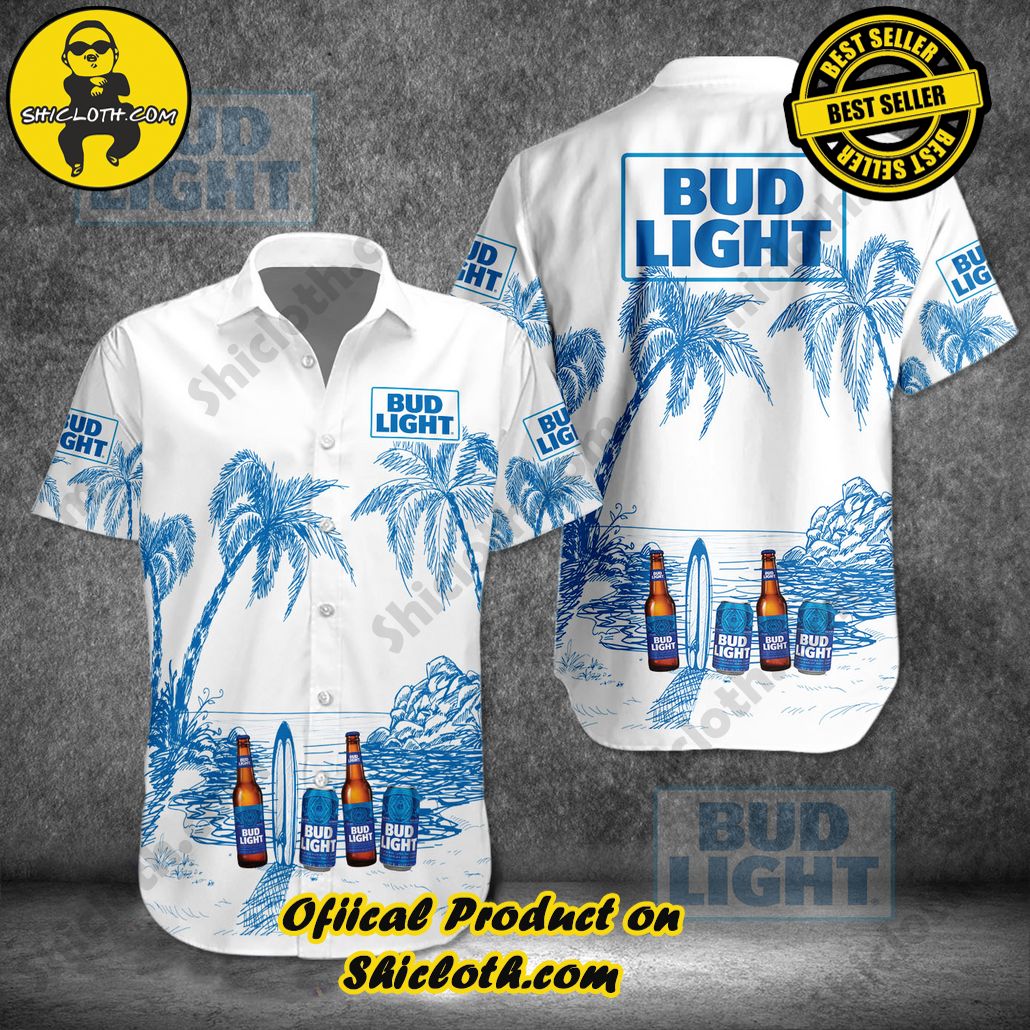 Discover Island Elegance: Shiclothshop's Style Summer Hawaiian Shirt 18 Bud Light V2 Style Summer Hawaiian Shirt