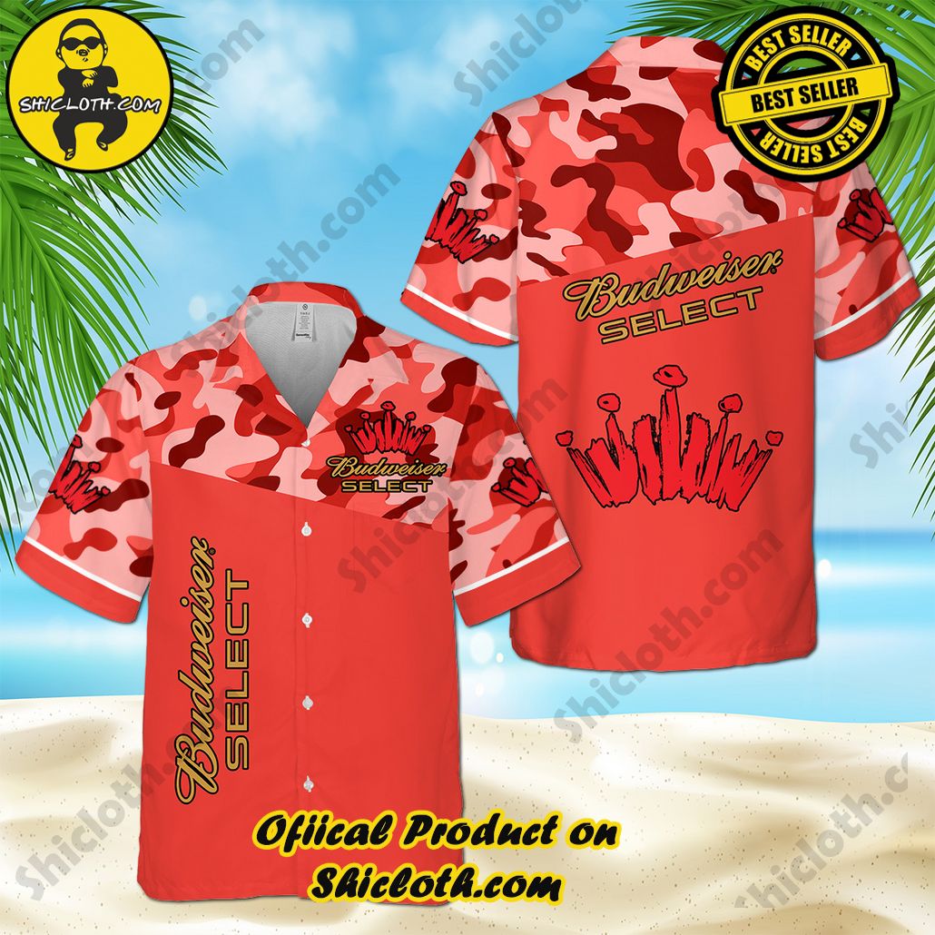Embrace Island Vibes: Introducing Shicloth's Tropical Paradise Apparel Hawaiian Shirt 41 Bud Select Camouflage Tropical Paradise Apparel Hawaiian Shirt