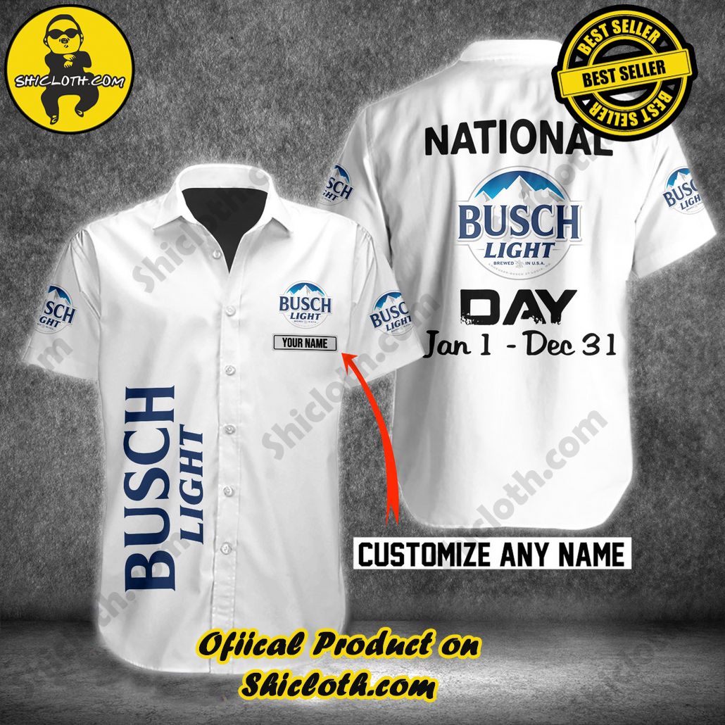 Get Summer Ready: Discover Shicloth's Hawaiian Shirt and Shorts Set Collection 19 Busch Light National Day Custom Hawaiian Shirt