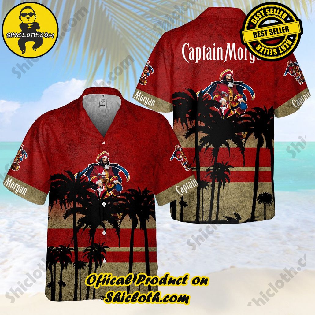 Tropical Vibes Meet Classic Elegance: Explore Shicloth's Button and Hawaiian Shirt Collection 25 Captain Morgan Palm Shadow Hawaiian Shirt