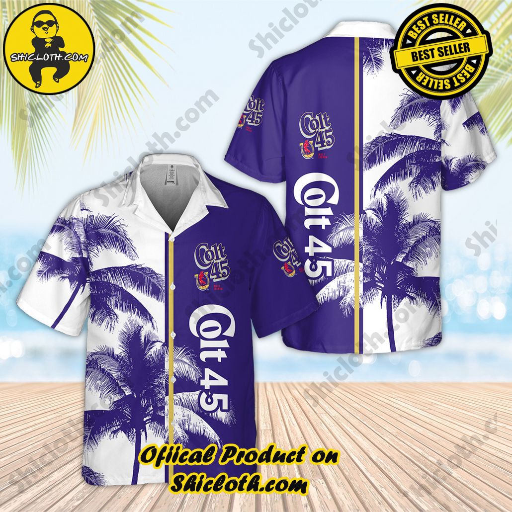 Stylish Sophistication: Introducing Shicloth's Button Shirt Collection 16 Colt 45 Palm Hawaiian Shirt
