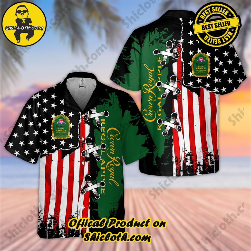 Stylish Sophistication: Introducing Shicloth's Button Shirt Collection 19 Crown Royal Apple US Flag Hawaiian Shirt