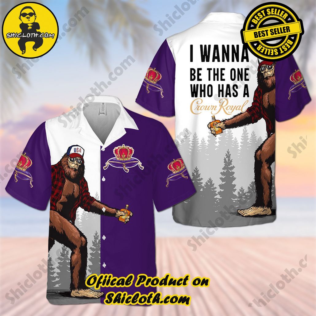 Tropical Vibes Meet Classic Elegance: Explore Shicloth's Button and Hawaiian Shirt Collection 30 Crown Royal Bigfoot Hawaiian Shirt