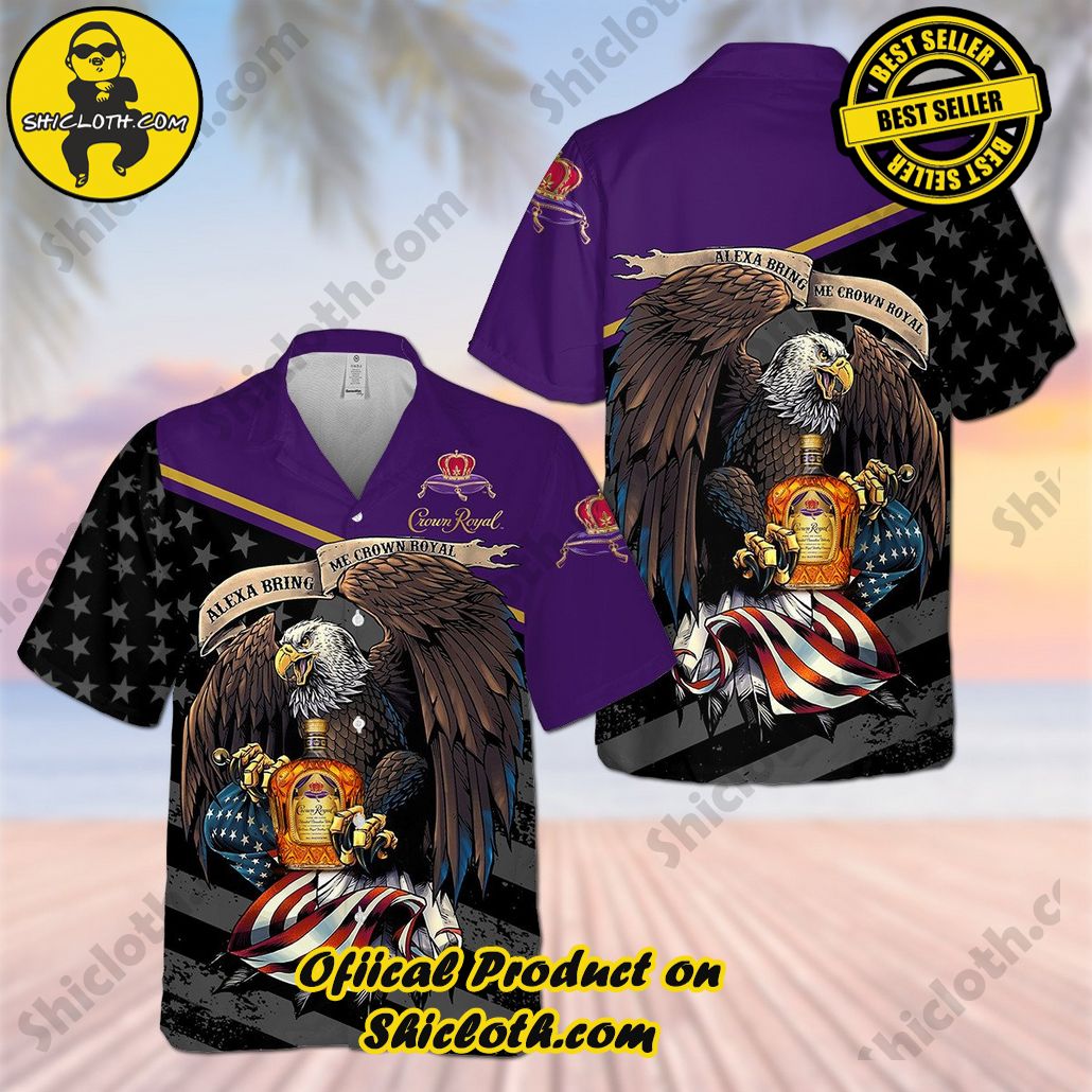 Stylish Sophistication: Introducing Shicloth's Button Shirt Collection 21 Crown Royal Eagle Hawaiian Shirt