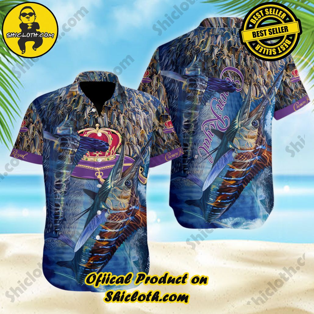 Discover Island Elegance: Shiclothshop's Style Summer Hawaiian Shirt 29 Crown Royal Fishing V1 Style Summer Hawaiian Shirt