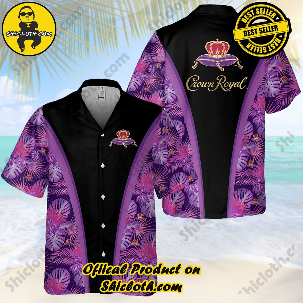 Stylish Sophistication: Introducing Shicloth's Button Shirt Collection 22 Crown Royal Flower Hawaiian Shirt