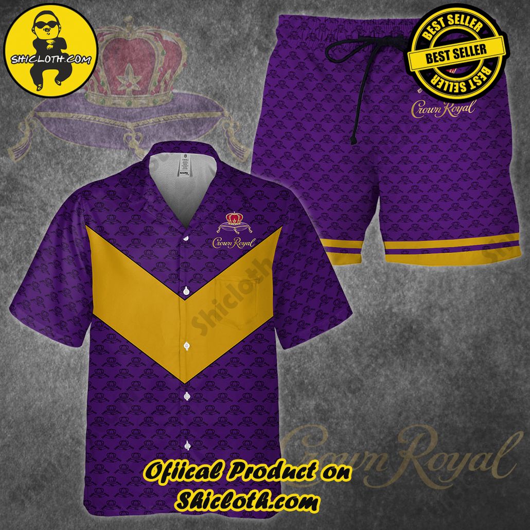 Tropical Vibes: Introducing Shicloth's Hawaiian Shirt 22 Crown Royal Hawaiian Shirt + Beach Shorts