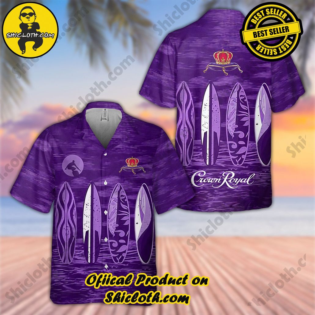 Tropical Vibes Meet Classic Elegance: Explore Shicloth's Button and Hawaiian Shirt Collection 31 Crown Royal Hawaiian Shirt New Version 1