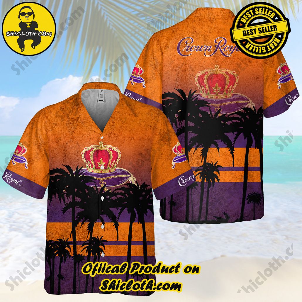 Hot Trending Explore Paradise: Introducing Shicloth's Hawaiian Shirt and Shorts Set 18 Crown Royal Palm Shadow Hawaiian Shirt