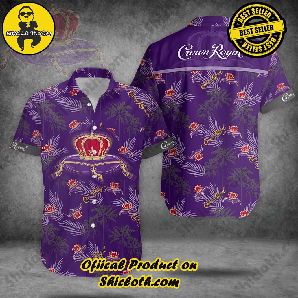 Discover Island Elegance: Shiclothshop's Style Summer Hawaiian Shirt 31 Crown Royal Palm Tree Style Summer Hawaiian Shirt