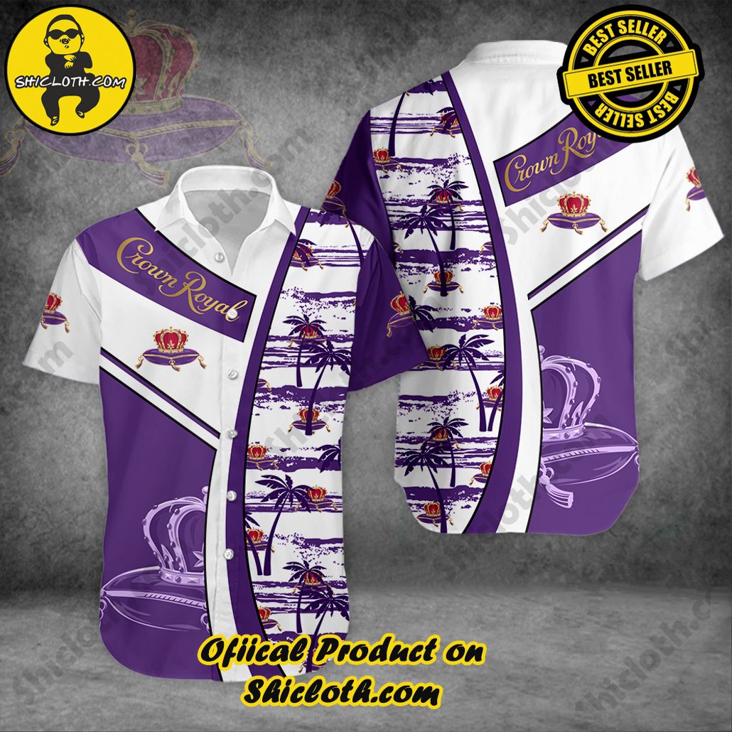 Discover Island Elegance: Shiclothshop's Style Summer Hawaiian Shirt 32 Crown Royal Palm Trees Button Shirt