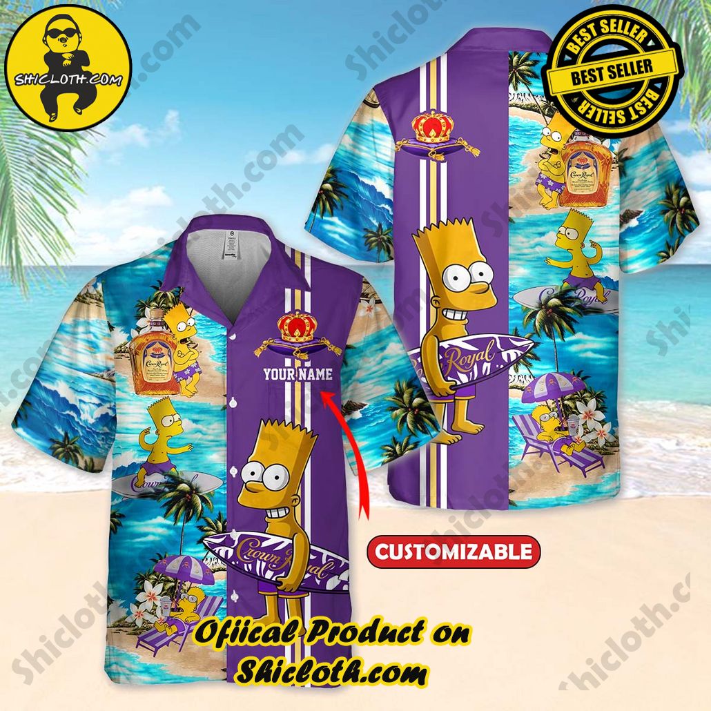 Explore Paradise: Introducing Shicloth's Hawaiian Shirt and Shorts Set 26 Crown Royal Simpson Custom Name Hawaiian Shirt