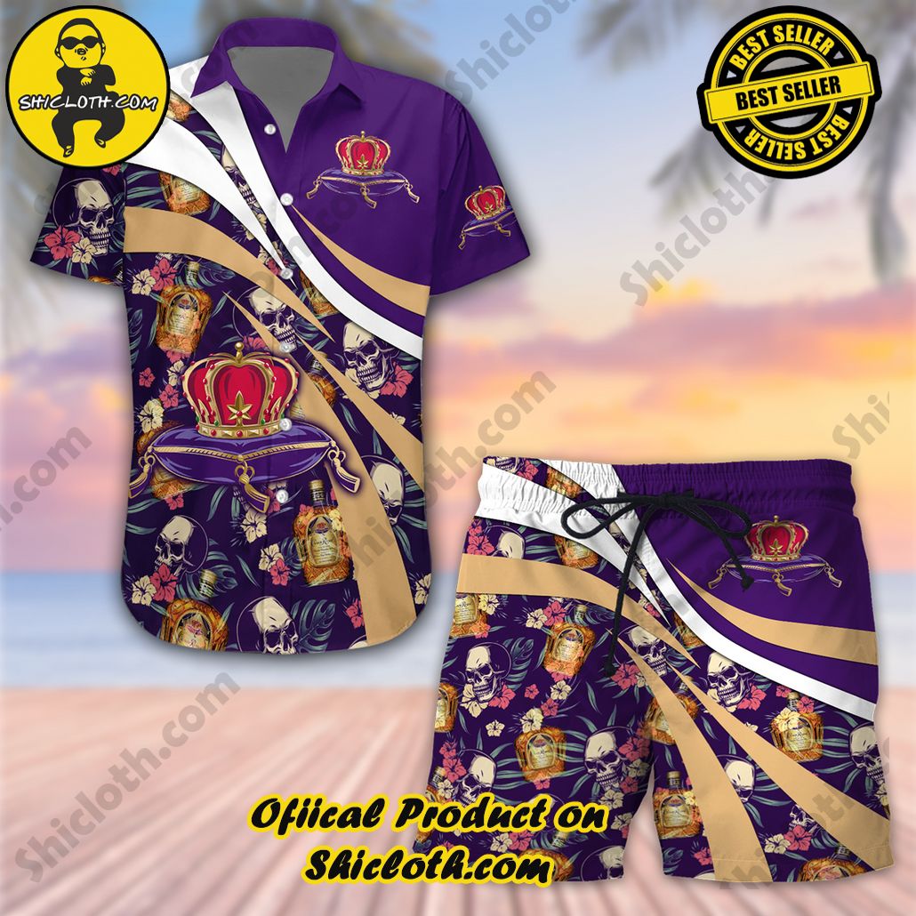 Get Summer Ready: Discover Shicloth's Hawaiian Shirt and Shorts Set Collection 27 Crown Royal Skull Hawaiian Shirt and Shorts Set
