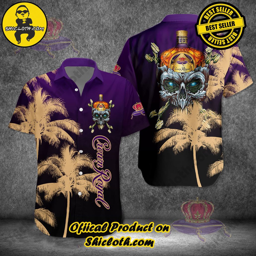 Discover Island Elegance: Shiclothshop's Style Summer Hawaiian Shirt 35 Crown Royal Skull Style Summer Hawaiian Shirt