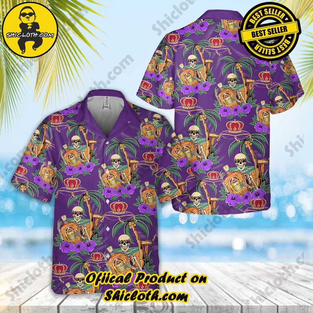 Discover Island Elegance: Shiclothshop's Style Summer Hawaiian Shirt 37 Crown Royal Skull V1 Style Summer Hawaiian Shirt