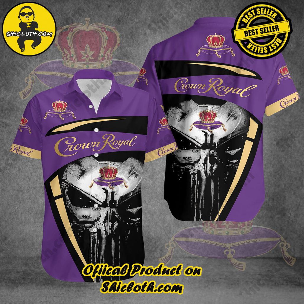 Discover Island Elegance: Shiclothshop's Style Summer Hawaiian Shirt 39 Crown Royal Skull V3 Style Summer Hawaiian Shirt