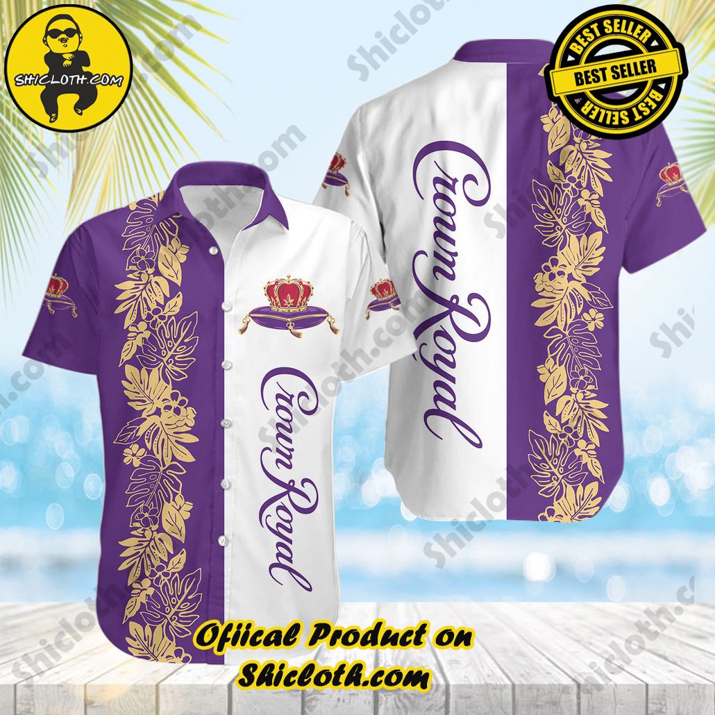 Discover Island Elegance: Shiclothshop's Style Summer Hawaiian Shirt 47 Crown Royal Tropical Leave Button Shirt