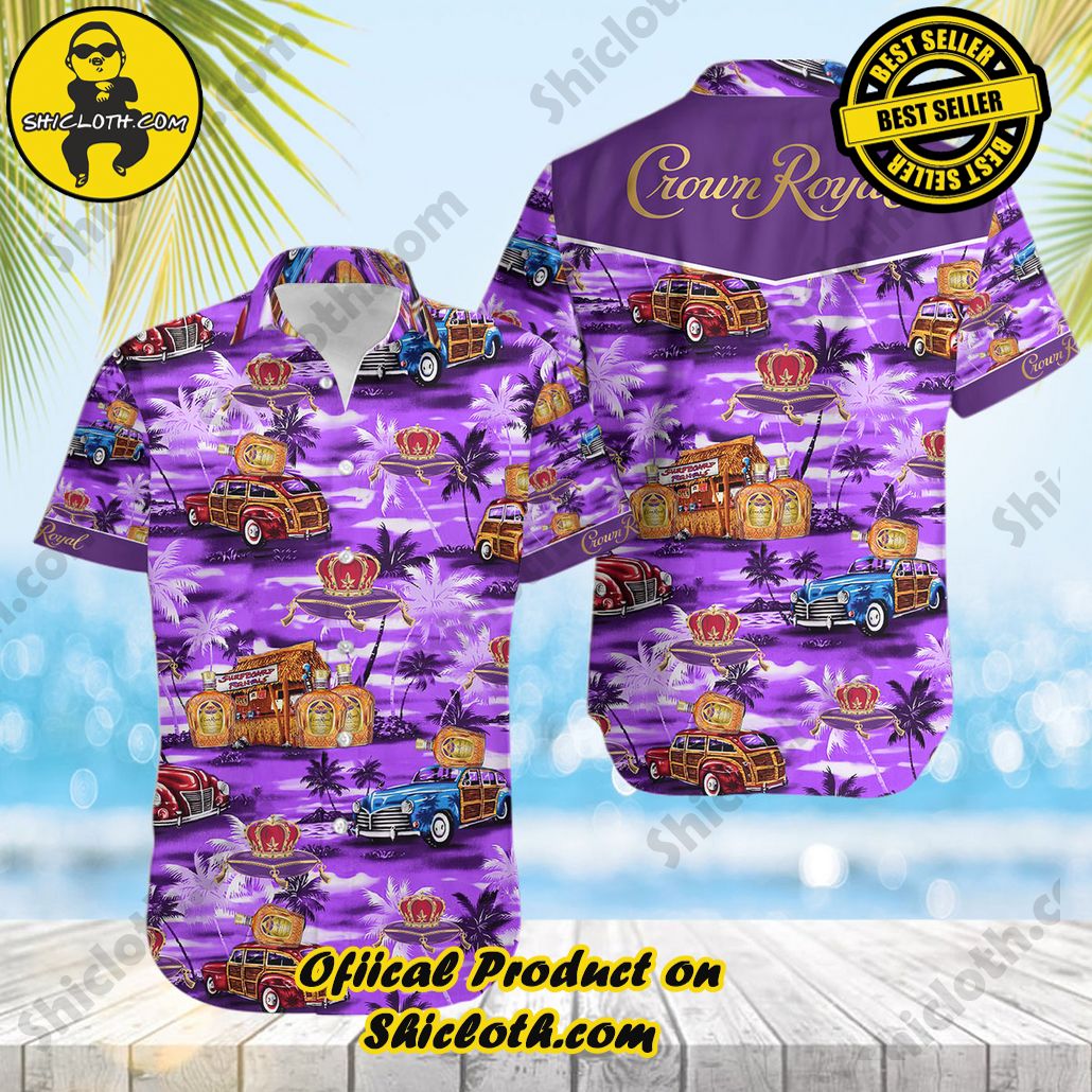 Discover Island Elegance: Shiclothshop's Style Summer Hawaiian Shirt 52 Crown Royal V1 Style Summer Hawaiian Shirt