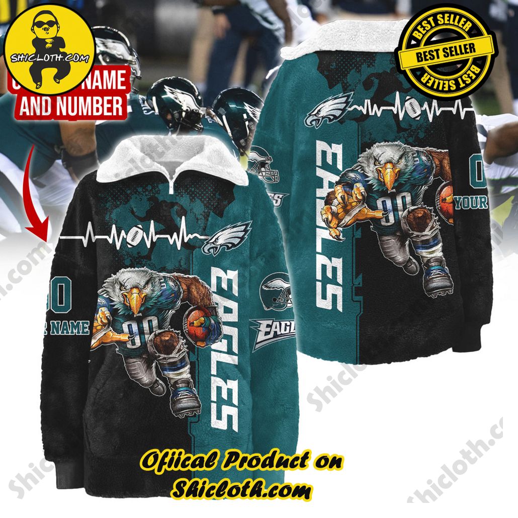 Custom Name Philadelphia Eagles Borg Fleece Sweatshirt Custom Name Philadelphia Eagles Borg Fleece Sweatshirt