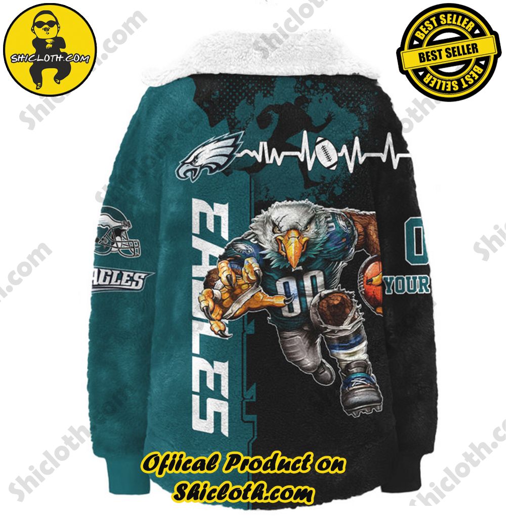 Custom Name Philadelphia Eagles Borg Fleece Sweatshirt Custom Name Philadelphia Eagles Borg Fleece Sweatshirt