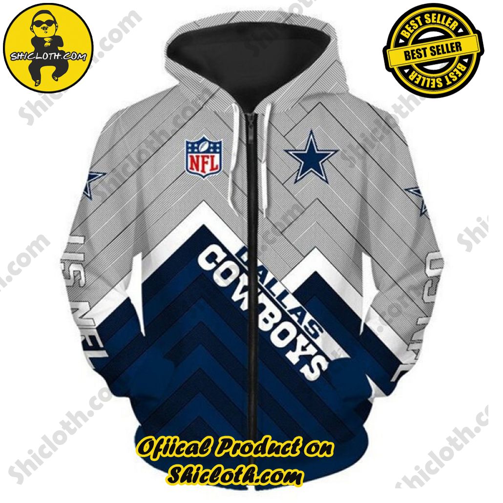 Elevate Your Casual Style with Shicloth's Hoodie and Zipper Hoodie Collection 22 Dallas Cowboys NFL Team Zipper Hoodie