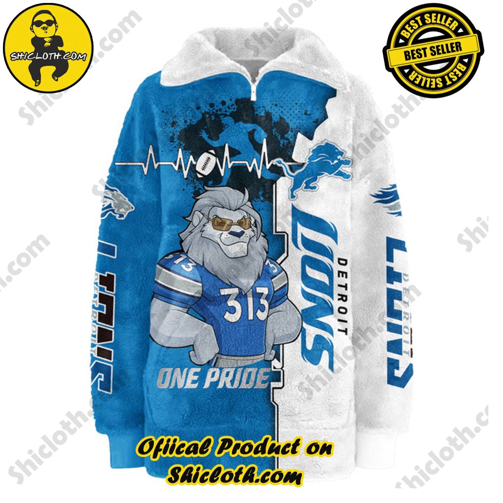 Detroit Lions One Pride Borg Fleece Sweatshirt Detroit Lions One Pride Borg Fleece Sweatshirt
