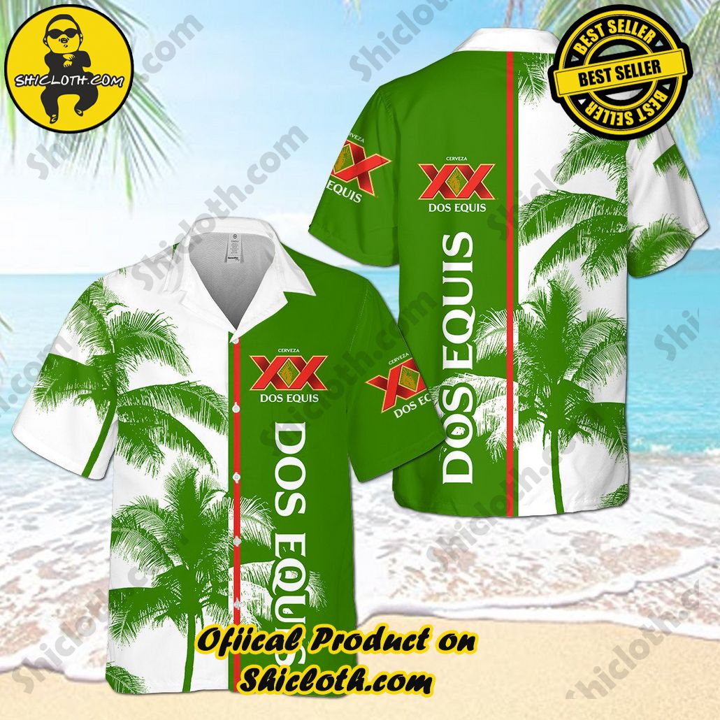 Tropical Vibes Meet Classic Elegance: Explore Shicloth's Button and Hawaiian Shirt Collection 41 Dos Equis Palm Hawaiian Shirt