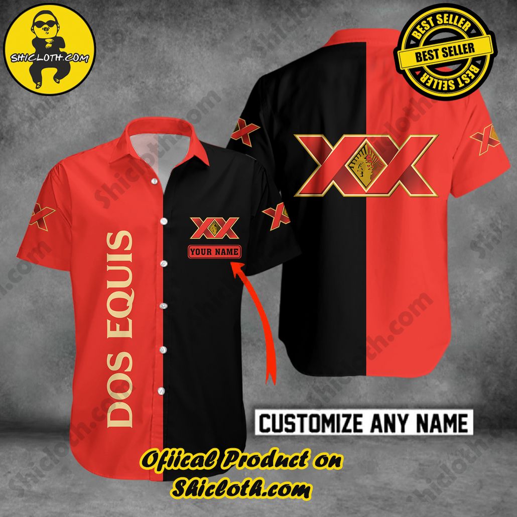 Get Summer Ready: Discover Shicloth's Hawaiian Shirt and Shorts Set Collection 30 Dos equis Personalized Multicolor Button Shirt