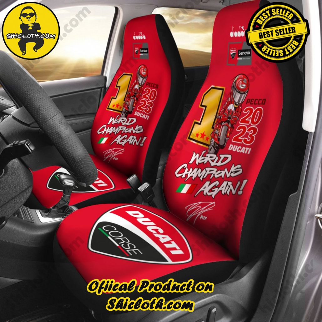 Ducati Lenovo Team x Francesco Bagnaia 2PCS Car Seat Cover Ducati Lenovo Team x Francesco Bagnaia 2PCS Car Seat Cover