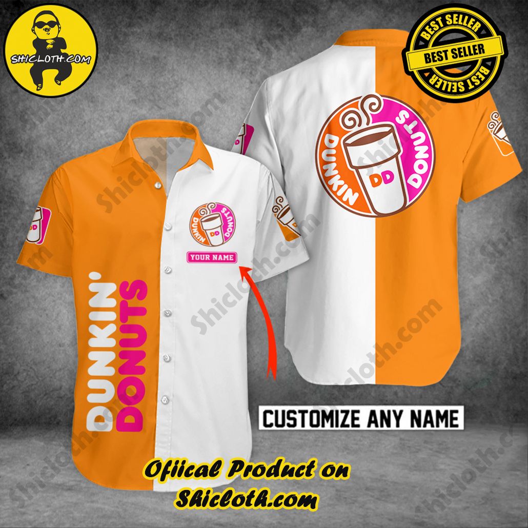 Hot Trending Explore Paradise: Introducing Shicloth's Hawaiian Shirt and Shorts Set 21 Dunkin Is Donuts Personalized Multicolor Button Shirt