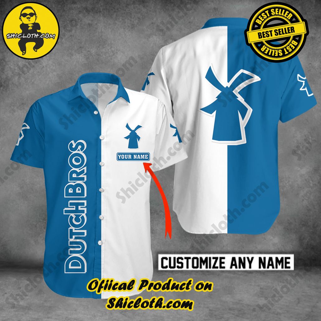 Explore Paradise: Introducing Shicloth's Hawaiian Shirt and Shorts Set 33 Dutch Bros Personalized Multicolor Button Shirt