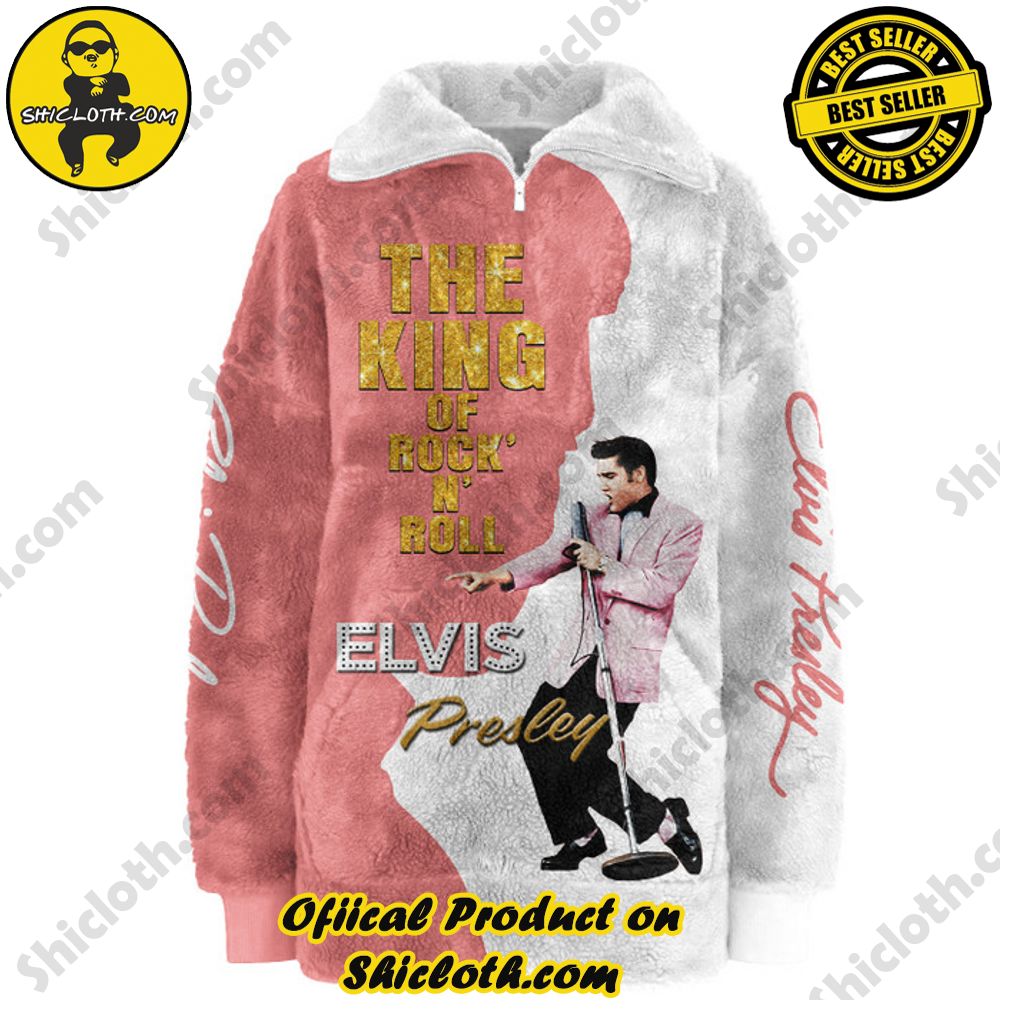 Elvis Presley King of Rock And Roll Women’s Borg Fleece Sweatshirt Elvis Presley King of Rock And Roll Women’s Borg Fleece Sweatshirt