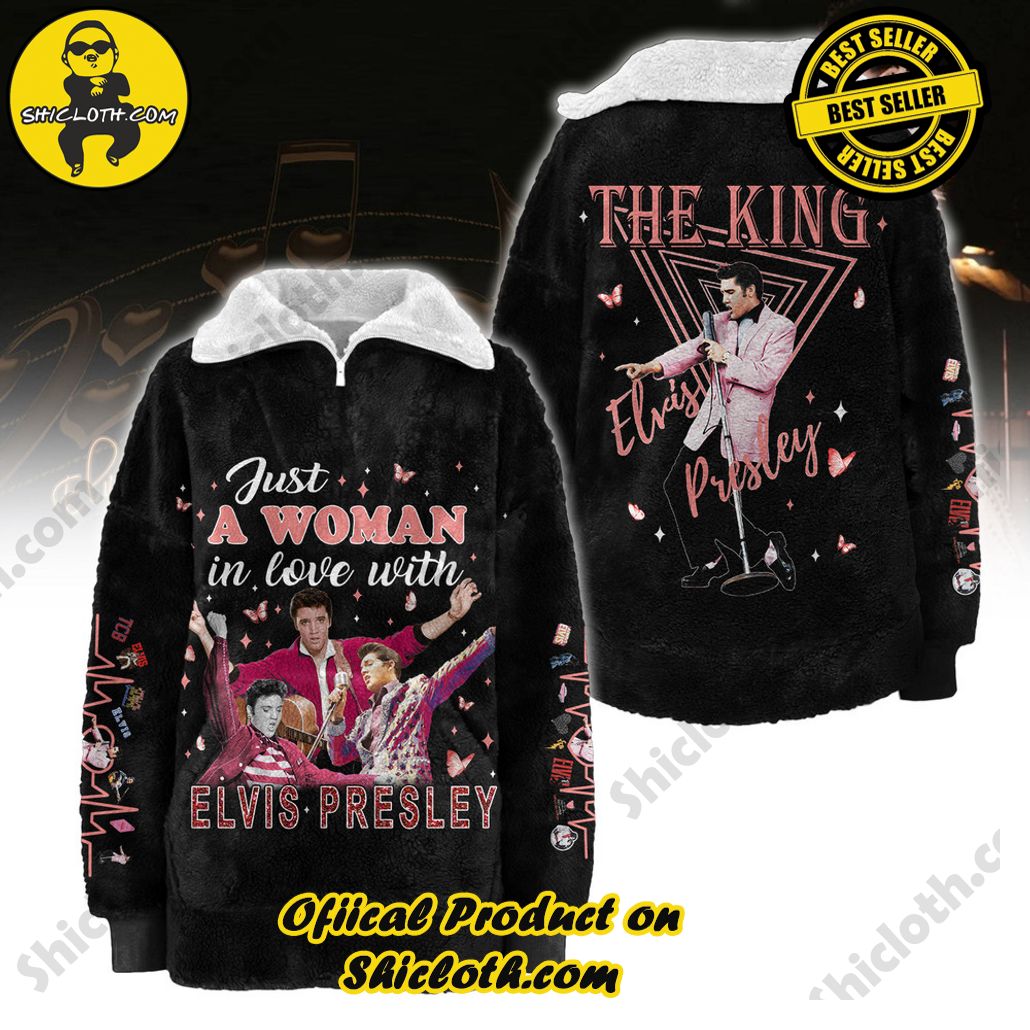 Elvis Presley The King Of Rock And Roll Borg Fleece Sweatshirt Elvis Presley The King Of Rock And Roll Borg Fleece Sweatshirt