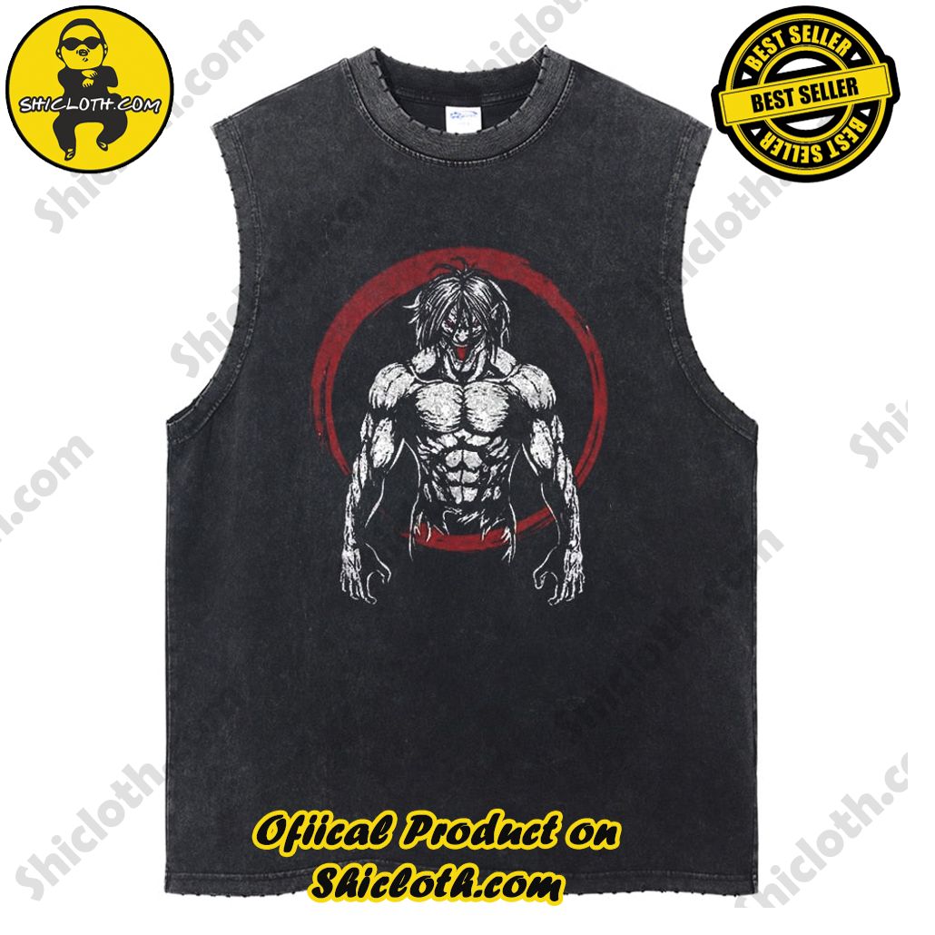 Shicloth's Urban Chic Acid Washed Shirt: Embrace the Trendsetter in You! 32 Eren Yeager Titan Vintage Washed Tank Top