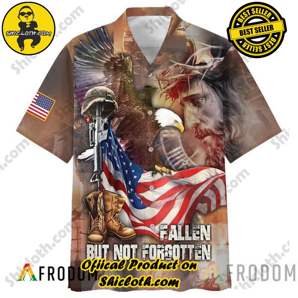 Embrace Island Vibes: Introducing Shicloth's Tropical Paradise Apparel Hawaiian Shirt 52 Fallen But Not Forgotten Veteran Tropical Paradise Apparel Hawaiian Shirt