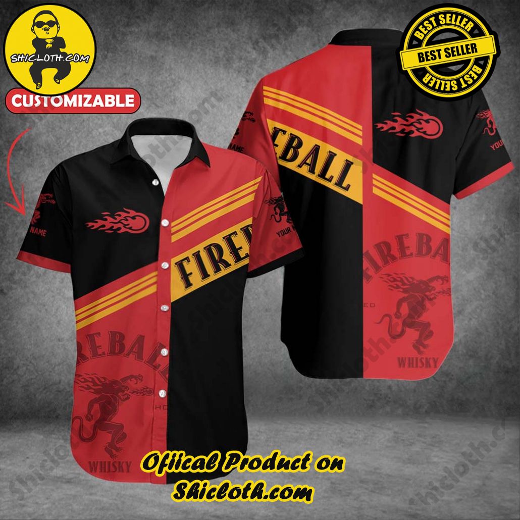 Explore Paradise: Introducing Shicloth's Hawaiian Shirt and Shorts Set 36 Fireball Custom Button Shirt