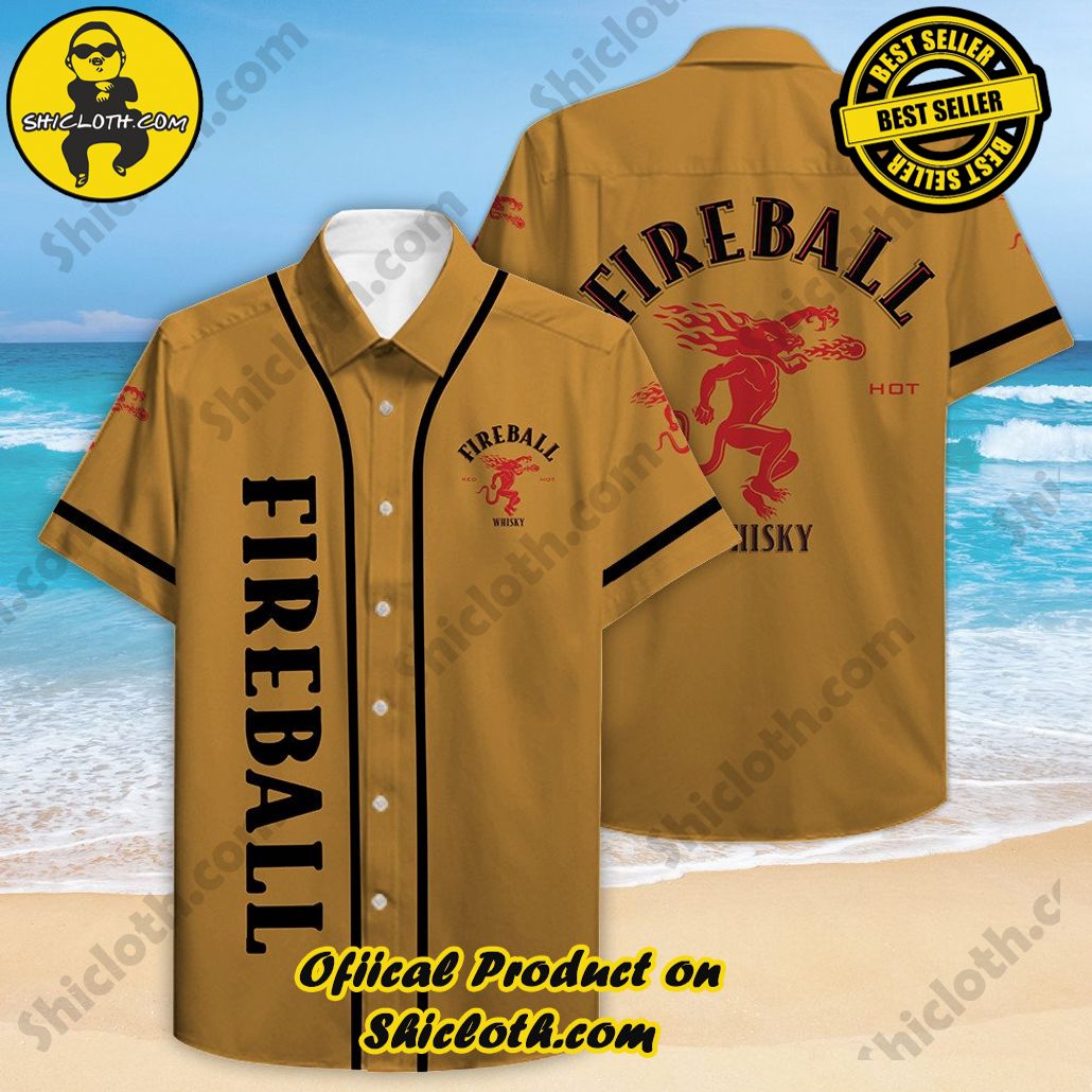 Get Summer Ready: Discover Shicloth's Hawaiian Shirt and Shorts Set Collection 34 Fireball Hawaiian Shirt