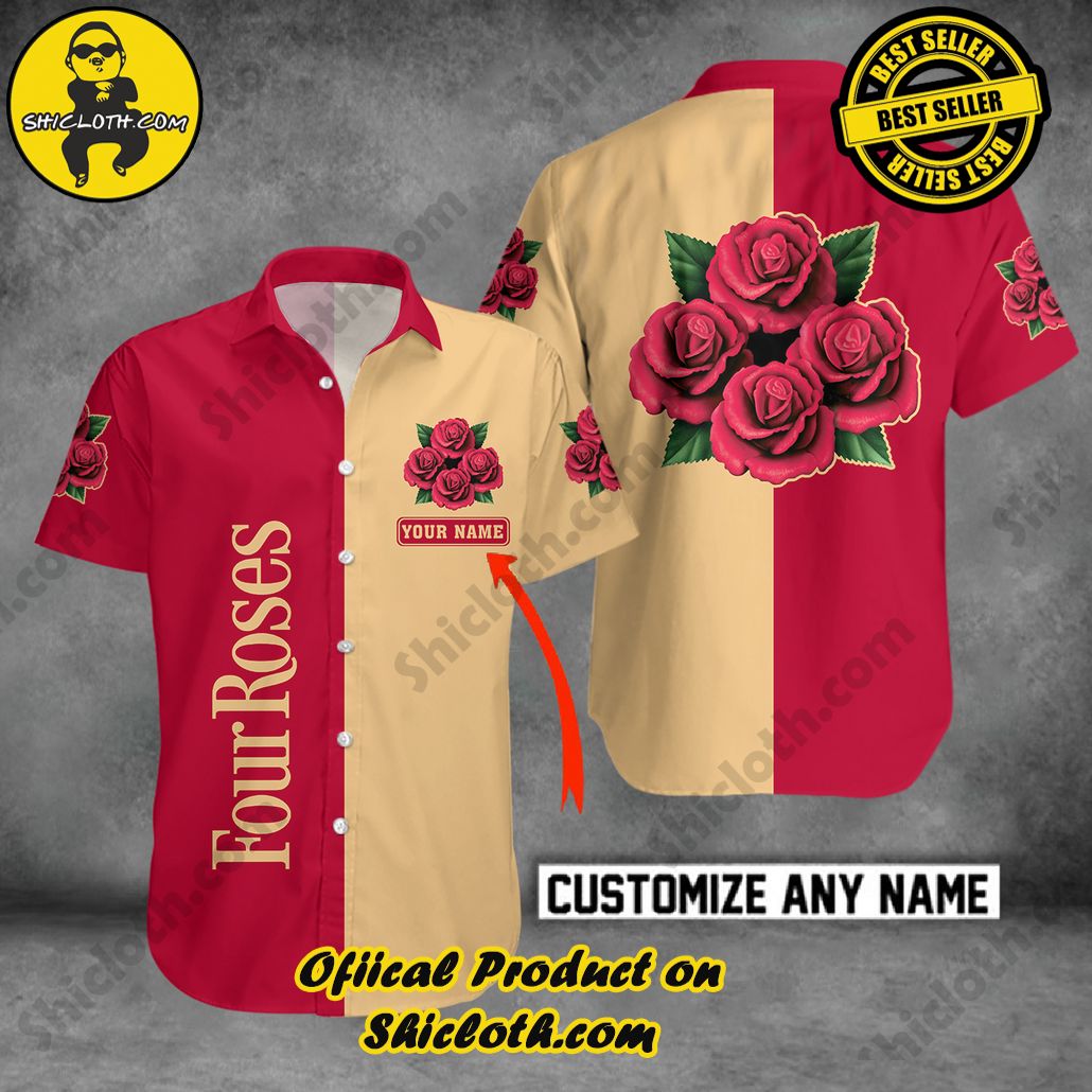 Stylish Sophistication: Introducing Shicloth's Button Shirt Collection 30 Four Roses Bourbon Personalized Multicolor Button Shirt