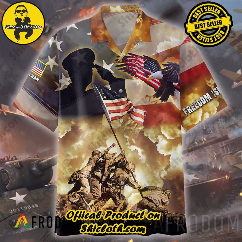 Embrace Island Vibes: Introducing Shicloth's Tropical Paradise Apparel Hawaiian Shirt 55 Freedom Isn’t Free Veteran Tropical Paradise Apparel Hawaiian Shirt