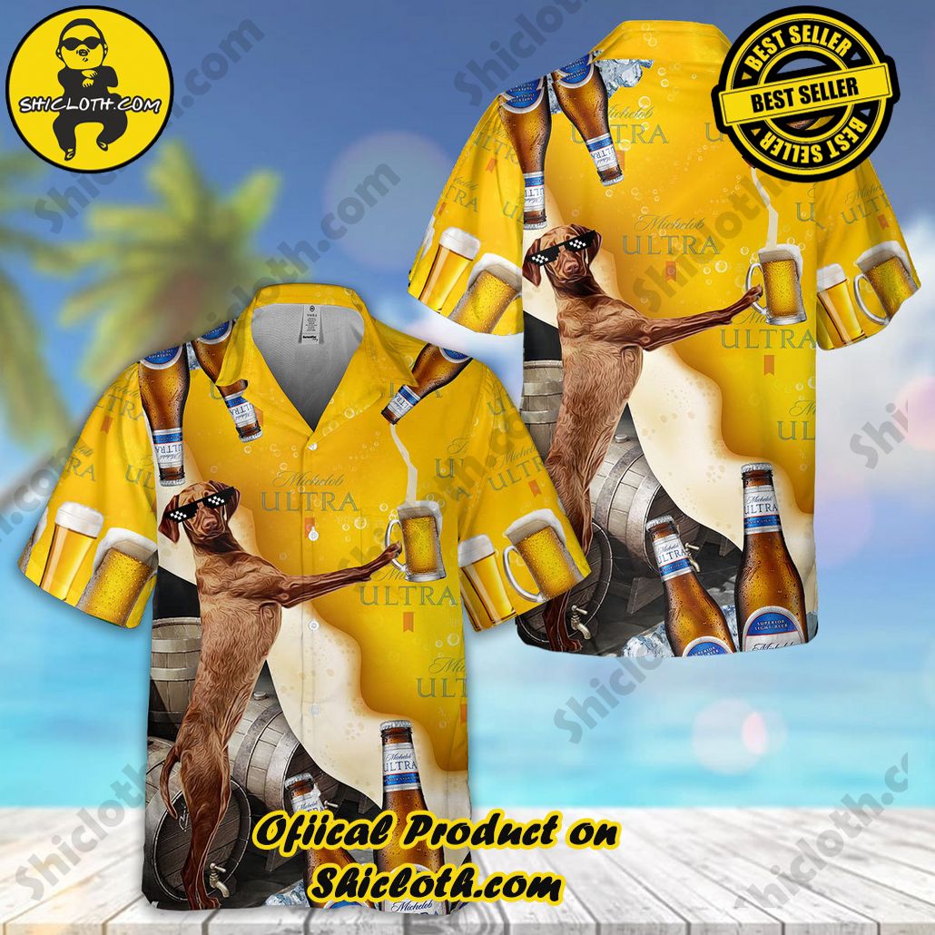 Discover Island Elegance: Shiclothshop's Style Summer Hawaiian Shirt 68 Funny Dachshund with Michelob Ultra Style Summer Hawaiian Shirt