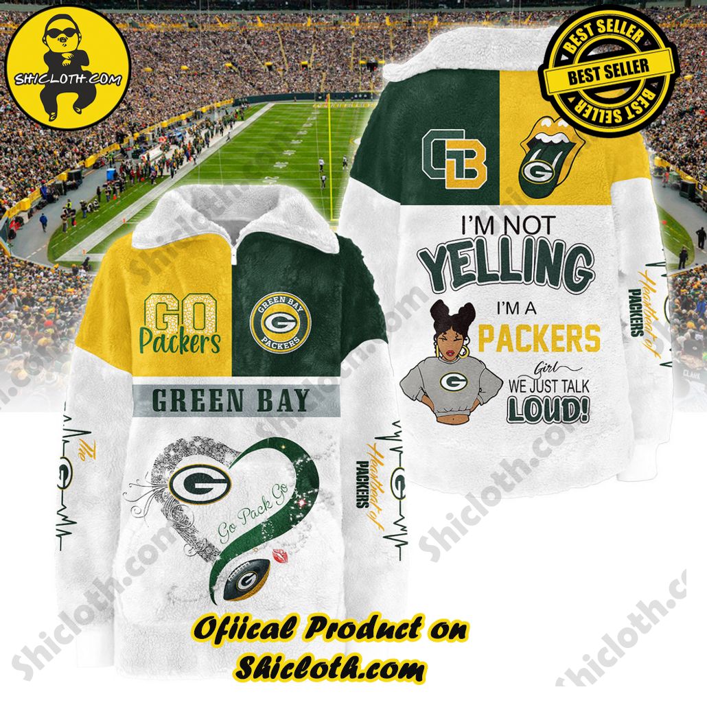 Green Bay Packers Borg Fleece Sweatshirt Green Bay Packers Borg Fleece Sweatshirt