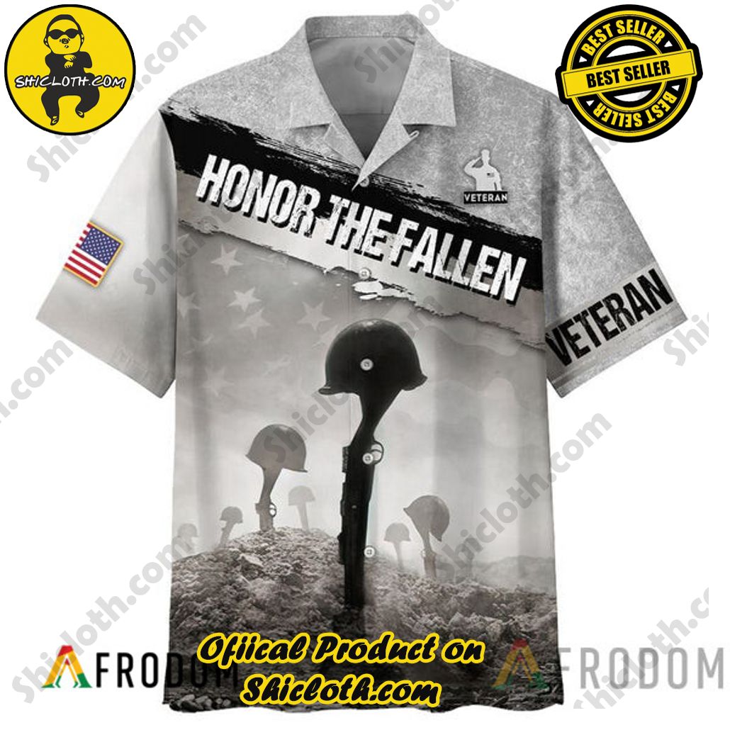 Embrace Island Vibes: Introducing Shicloth's Tropical Paradise Apparel Hawaiian Shirt 58 Grey Honor The Fallen Veteran Tropical Paradise Apparel Hawaiian Shirt
