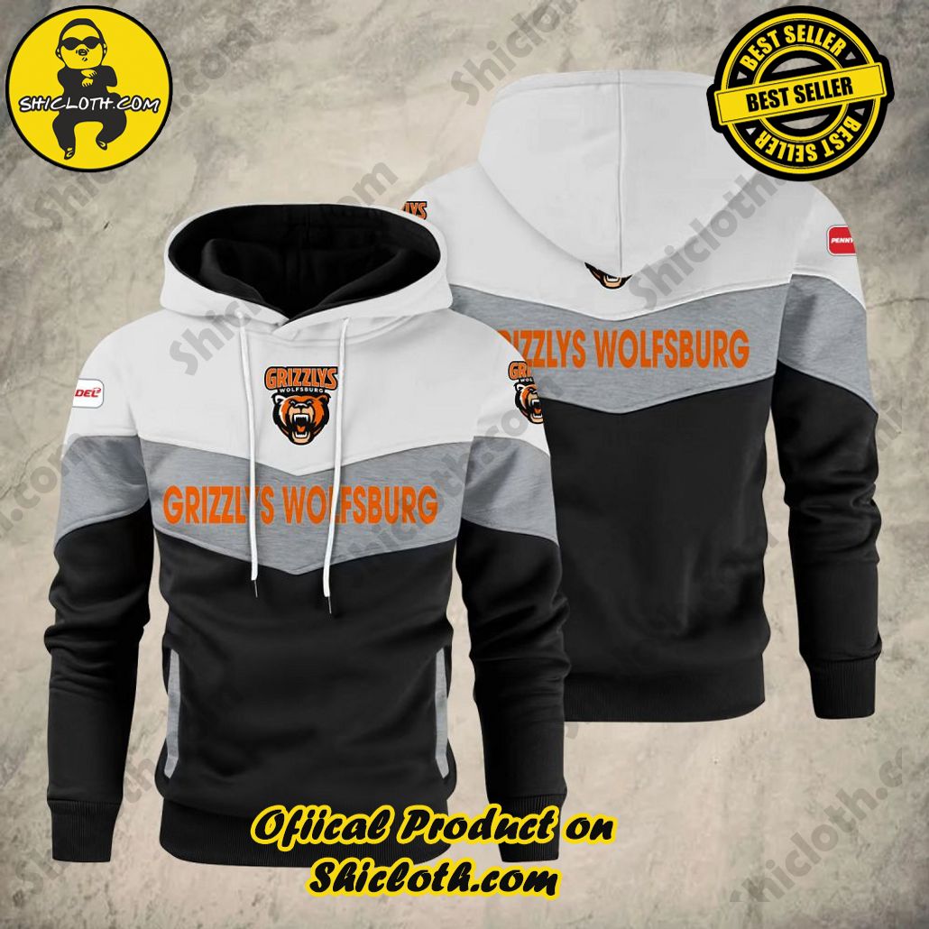 Discover Unique Style: Introducing Shicloth's Patchwork Hoodie 16 Grizzlys Wolfsburg DEL & DEL 2 Patchwork Hoodie
