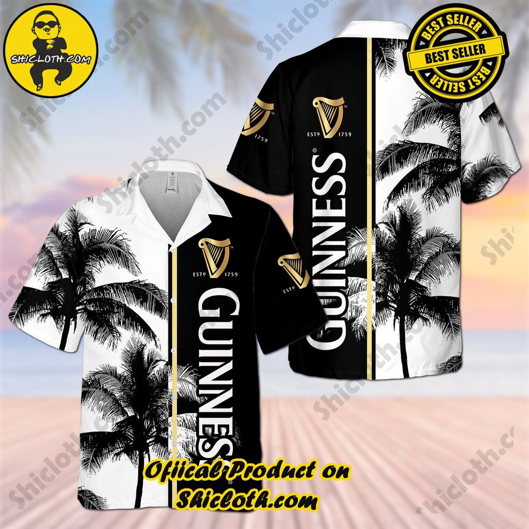 Get Summer Ready: Discover Shicloth's Hawaiian Shirt and Shorts Set Collection 36 Guinness Hawaiian Shirt
