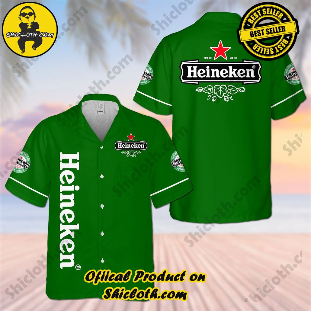 Stylish Sophistication: Introducing Shicloth's Button Shirt Collection 31 Heineken Beer Hawaiian Shirt