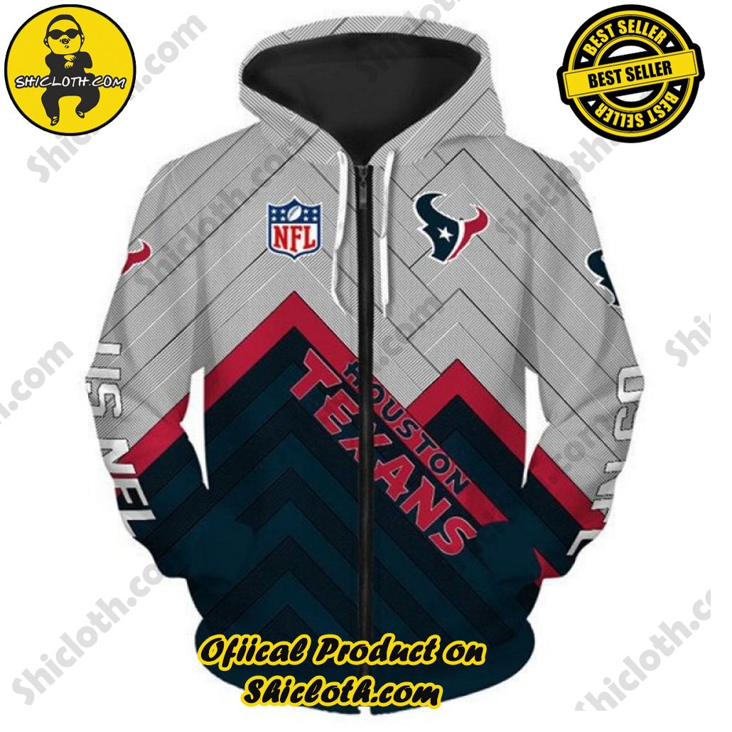 Elevate Your Casual Style with Shicloth's Hoodie and Zipper Hoodie Collection 30 Houston Texans NFL Team Zipper Hoodie
