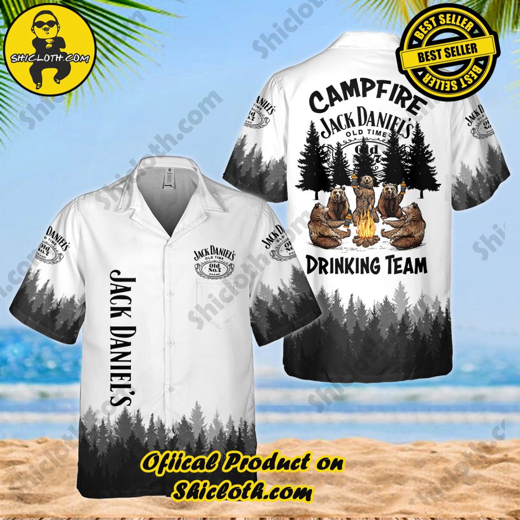 Tropical Vibes: Introducing Shicloth's Hawaiian Shirt 41 Jack Daniels Camping Hawaiian Shirt