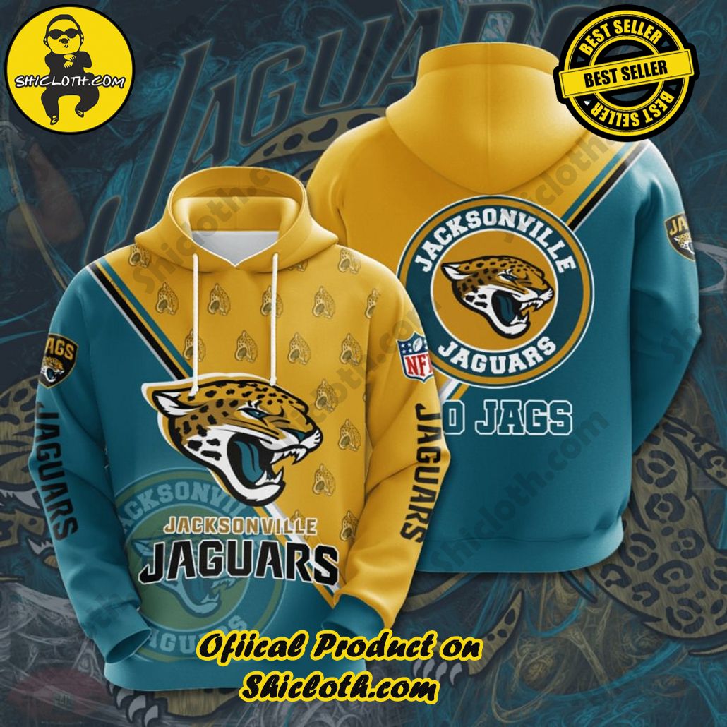 Elevate Your Casual Style with Shicloth's Hoodie and Zipper Hoodie Collection 34 Jacksonville Jaguars NFL Team Hoodie