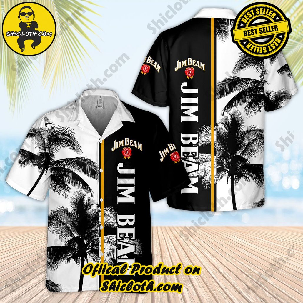 Tropical Vibes: Introducing Shicloth's Hawaiian Shirt 53 Jim Beam Palm Hawaiian Shirt
