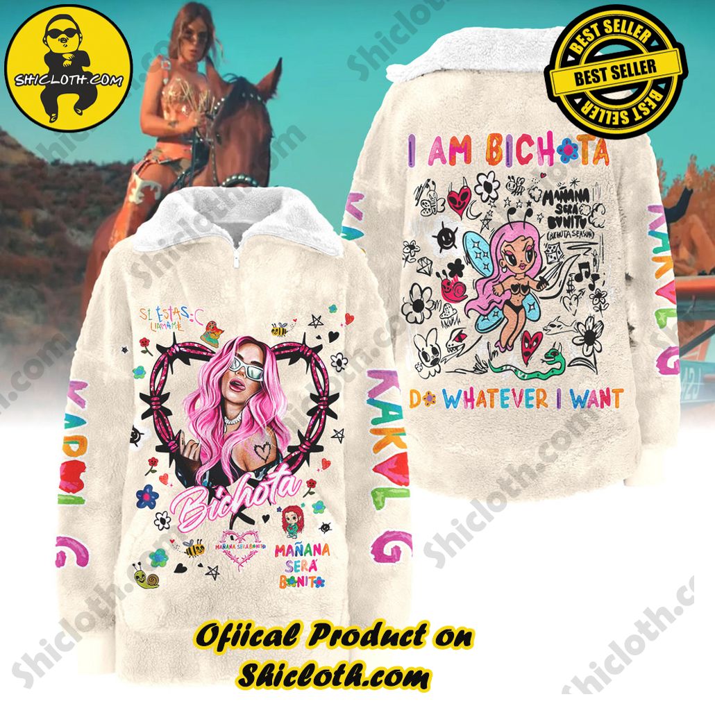 Karol G Bichota Borg Fleece Sweatshirt Karol G Bichota Borg Fleece Sweatshirt